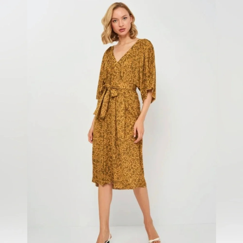 Zara Mustard Floral Dress